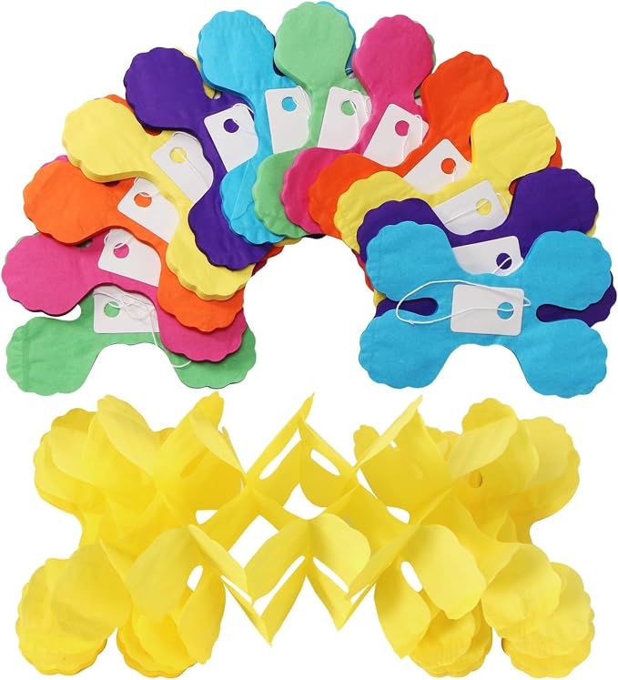 Rainbow Mexican-Theme Party-Decorations Streamers Garland - 157Ft Colorful - Image 2