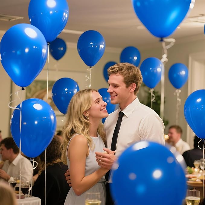 Blue Balloon 110pcs, 12 Inch Thickened Latex Party Balloons Helium Bright Color - Image 8