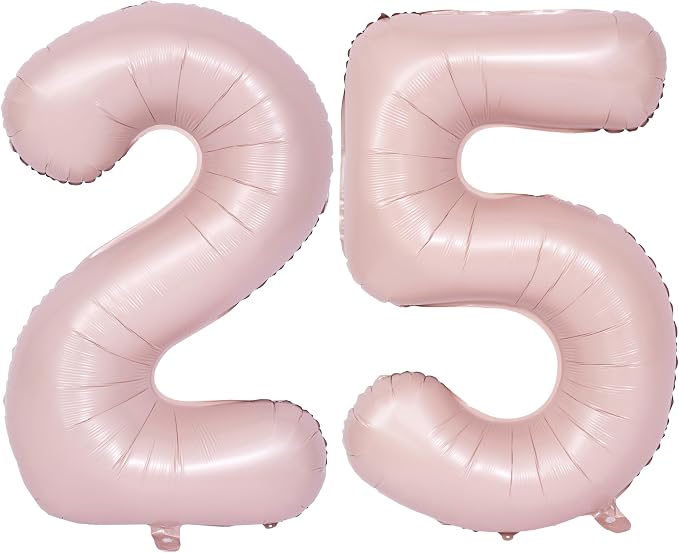 40 In Matte Pink Number Balloons Helium Foil Mylar Balloon Party Digital 25 | by Exquisitehighqualitypartydecorationstomeetyoureveryneed%EF%BC%81