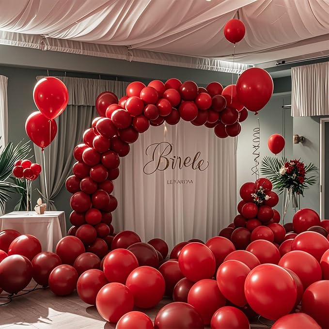 Red Balloons Red Birthday Decorations 30 Pack 18 inch Round Latex Balloons - Image 6