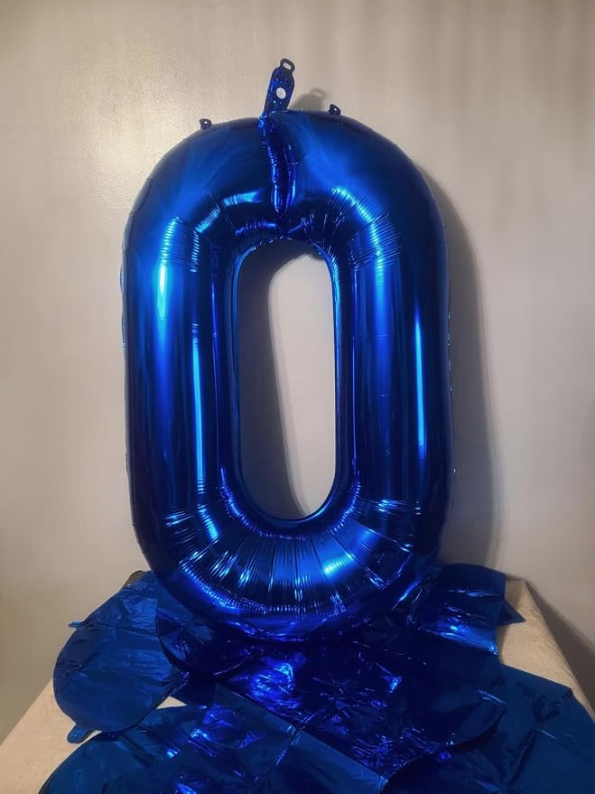 Number 0 Balloon Birthday Decorations, 40In Navy Blue Balloons - Image 2