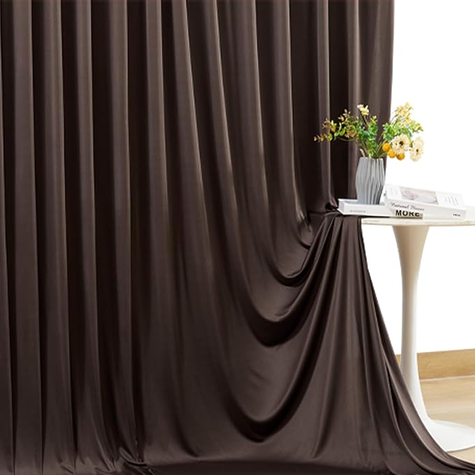 10x12 Brown Backdrop Curtains for Wedding Party Wrinkle Free Backdrops Curtain - Image 6