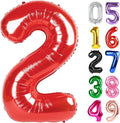 Red Number 2 Balloon 40 Inch, 2nd Birthday Party Decorations Men Women | Foil by IWERP