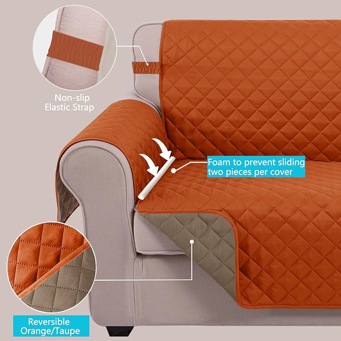 U-NICE HOME Reversible Sofa Cover Couch Cover - Image 4