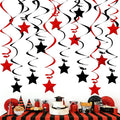 Red Black Hanging Swirl Decorations by PARTVON