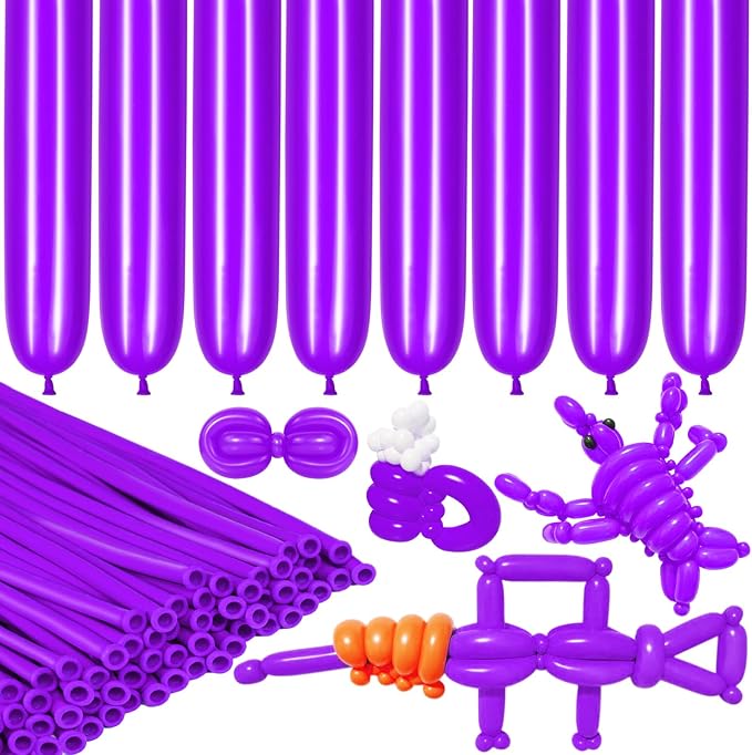 LXZFCRG 260 Balloons Purple Long Balloon by LXZFCRG