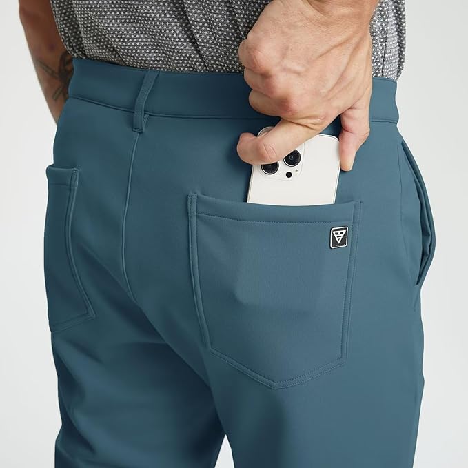 M MAELREG Golf Fleece Lined Pants Men Softshell Water-Resistant Workout Casual Outdoor Hiking Insulated Winter Pants for Men