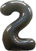 Jonhamwelbor 40 Inch Laser Black Number 2 Balloon Foil Mylar Giant Balloon by Jonhamwelbor