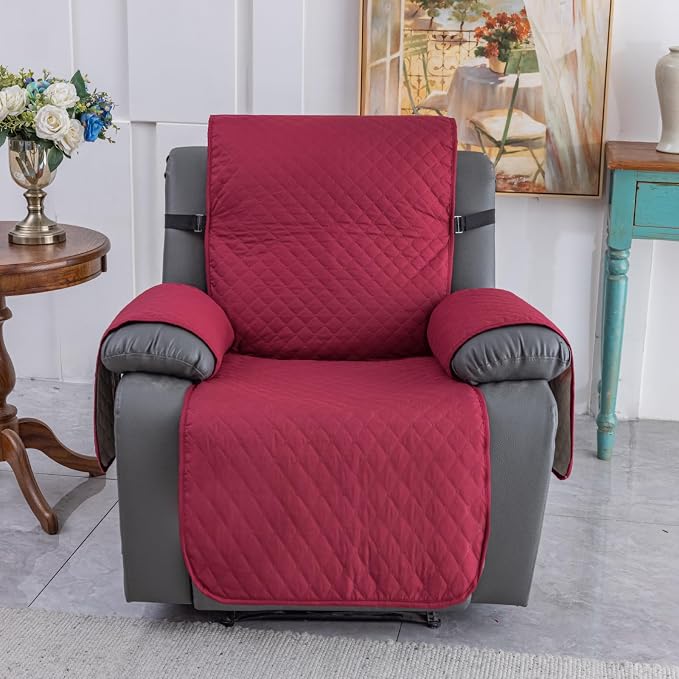 XINEAGE Water Resistant Recliner Cover, Nonslip Recliner Chair Covers - Image 2