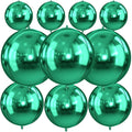 10Pcs Green Round Foil Balloons, Metallic Green Foil Baloon by FunHot
