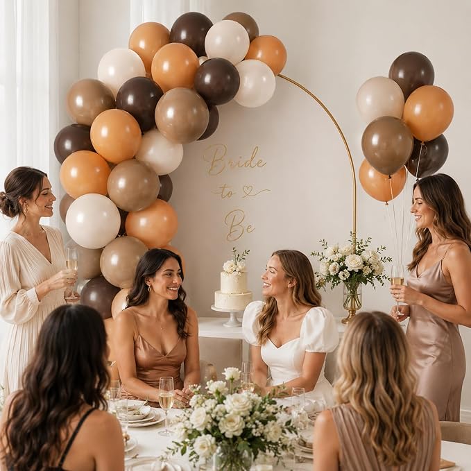 Brown Balloons Set Retro Coffee Khaki Brown Cream Balloons Neutral Mocha Cocoa - Image 7