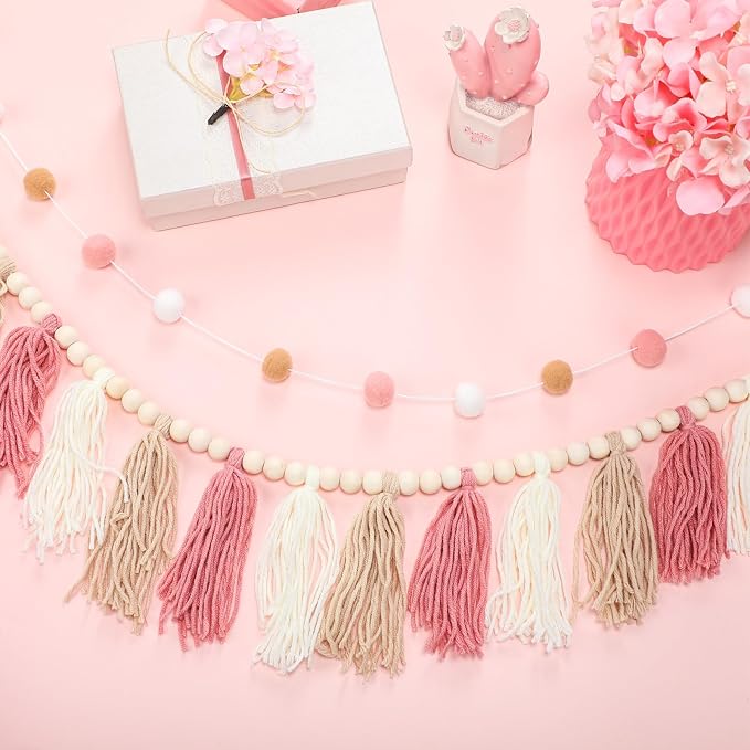 SmoothNovelty 2 Pcs Boho Tassel Garland Decor Include 1 Boho Tassel Garland - Image 4
