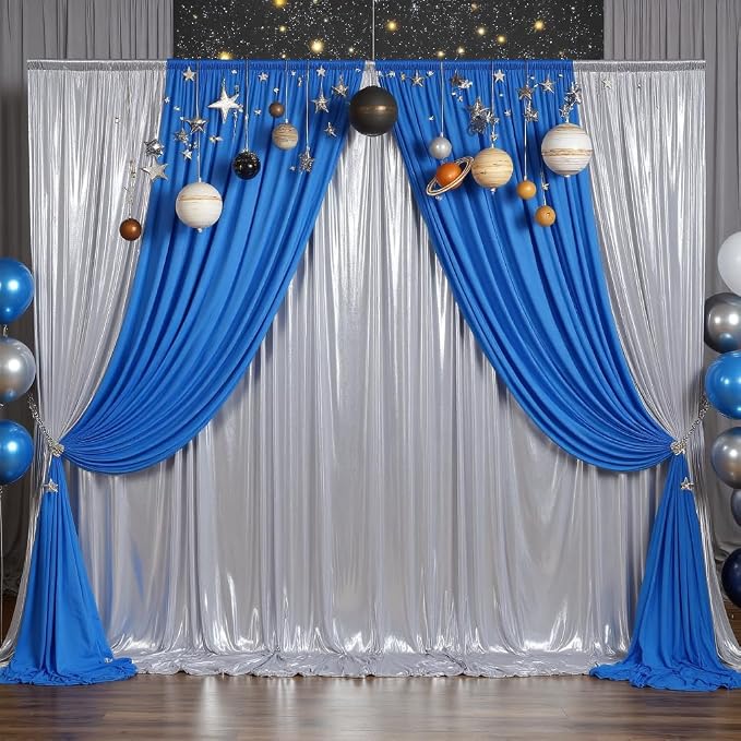 gogoparti 10x10FT Silver Sequin Backdrop Curtain - Image 8