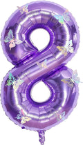 40 Inch Purple Number 8 Balloon by GLASNES