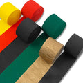 PartyWoo Gold Black Green Red Yellow Crepe Paper Streamers 6 Rolls 492 FT | by PartyWoo