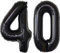 Jonhamwelbor 40 Number Balloons Black Giant Jumbo Big Large 40 Foil Mylar by Jonhamwelbor