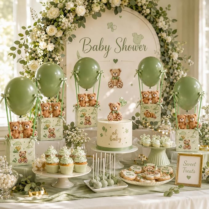 Cinrobiye 12 Sets Teddy Bear Baby Shower Centerpieces - Image 5