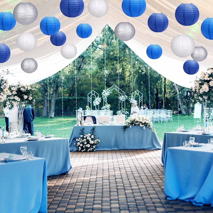 Paper Lanterns Party Decorations, Hanging Round Chinese Lanterns - Image 3