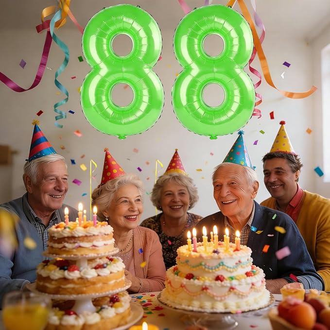 40 Inch Number 88 Balloons for 88th Birthday Party Decorations, 0-100 Fruit - Image 2