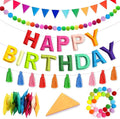 4PCS Pre-Strung Happy Birthday Banner by Woonnuk