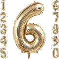 White Gold Number 6 Balloon 40 Inch, Metallic Foil Digit by Unknown
