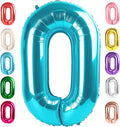 Number 0 Balloon Birthday Decorations, 40In Light Blue Balloons by Mluchee