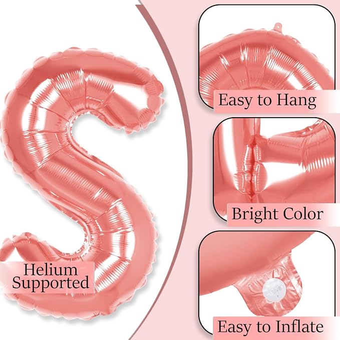 Rose Gold Gold Not 40 Yet Banner, 16 in letter NOT 40 YET Balloons 39th - Image 3