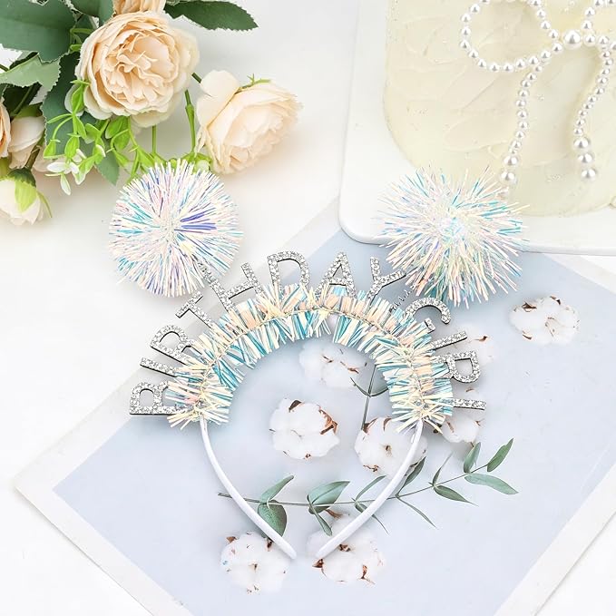 CIEHER Birthday Girl Headband Birthday Crown - Image 4