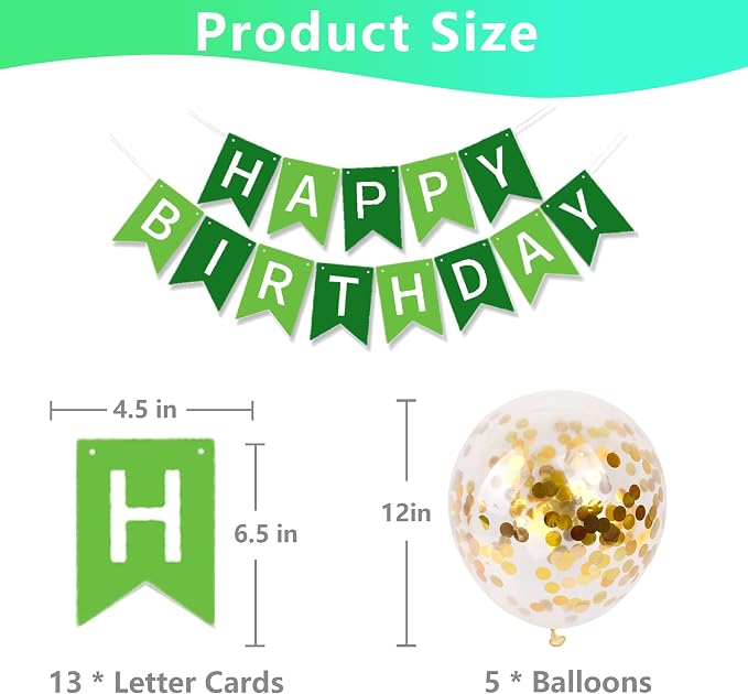Happy Birthday Banner Sign Bunting Hanging Decorations - Image 6