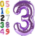 2 Balloon 40 Inch Number Balloons Purple Birthday Decorations by Argthjy
