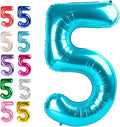 Blue Number 5 Balloon 40 inch, Balloon numbers party supplies, deco photo shoot by Upgesy