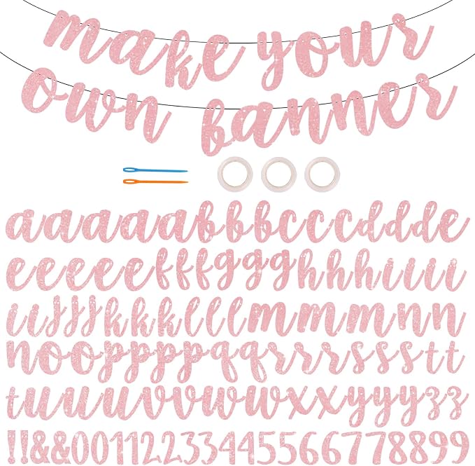BEISHIDA 116 PCS A-Z DIY Letter Banner Kit Make Your Own Banner，Including 111 by Beishida