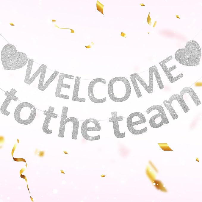 Pre-Strung Glitter Welcome to the Team Banner Welcome Banner Welcome Decorations by Unknown