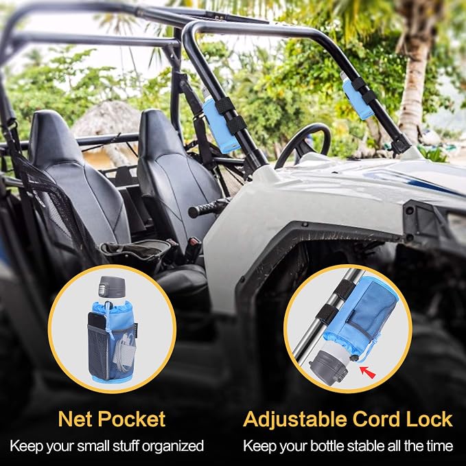 GEARV 2Pack Cup Holder for Bike, Scooter and Wheelchair, Water Bottle Holder - Image 5
