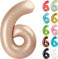 Light Brown Number 6 Balloon 40 Inch by IWERP