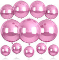 Biapian 12Pcs Light Pink Round Balloons Foil, Large Rose Pink Balloons by BIAPIAN