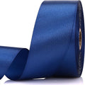 1-1/2 Inch 30 Yards Deep Blue Solid Satin Ribbon by Unknown