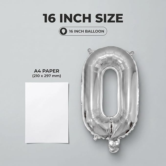 16 Inch Foil Mylar Number Balloons 0-9 - Image 6