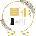 6.6FT Round Metal Arch Backdrop Stand, Metal Wedding Arches Frame | Gold Circle by DEVISEFUN