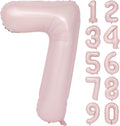 40 Inch Pink Number 7 Foil Balloon Light Pink Digital 7 Helium Balloon | by YOIOZAIZAI