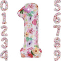 Flower Balloons 40 Inch Floral Number 1 Balloon by cocodino