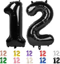 12 Balloon Numbers 40Inch for 12th Year Old Birthday Decorations, Inflation by Mluchee