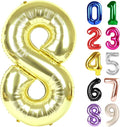 8 Balloon - Champagne Gold Birthday Number Balloons, 40 Inch Decorations | by ALPHADELTAPI