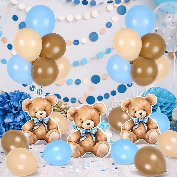 6 Sets Balloon Stand Kit for Table Blue Bear Baby Shower Tables Centerpieces - Image 2