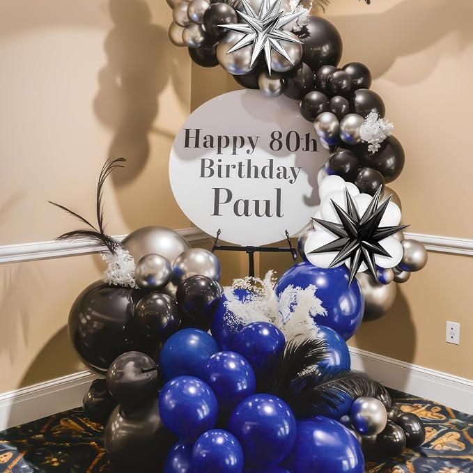Navy Blue Black Balloon Arch Kit, Balloon Garland - Image 6