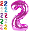 Rosy Purple Number 2 Balloon 40 inch, 2nd Birthday Party Balloons Decoration | by Upgesy