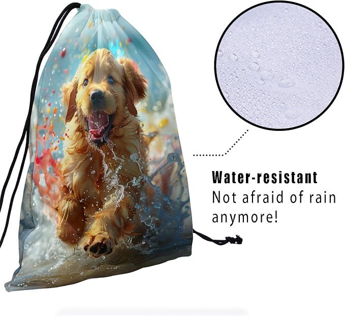 Giwawa Golden Retriever Gymnastics Grip Bag Dog Pet Drawstring Grip Bag - Image 4