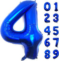 Lovoir 40 Inch Navy Blue Number 4 Balloon Large Size Jumbo Digit Mylar Foil by Lovoir