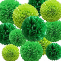 12Pcs Green Hanging Tissue Paper Pom Poms, Pompoms Flowers by SIPRKAICT