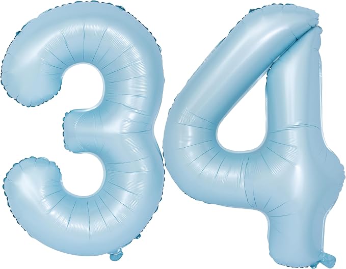 40 In Matte Blue Number Balloons Helium Foil Mylar Balloon Party Digital 34 | by Exquisitehighqualitypartydecorationstomeetyoureveryneed%EF%BC%81